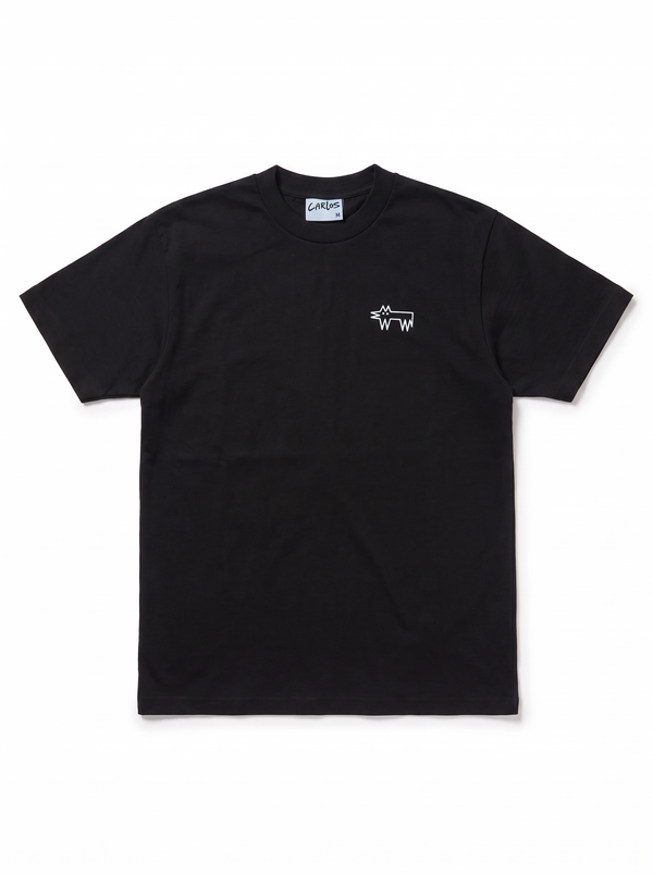 CLASSIC CARLOS black tee, front tee by Carlos the Dog, view 1